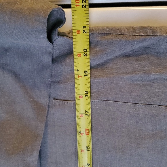 Cloth & Stone Linen Button Down Collared Blouse Top Size Medium Sage Green - Picture 9 of 10